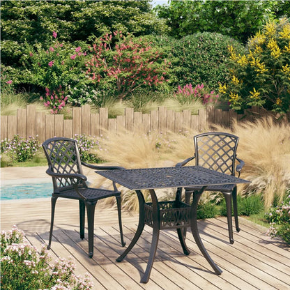 vidaXL Bistro Set | Black | Cast aluminium | Standard | Bistro Set | Round