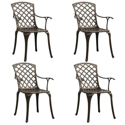 vidaXL Bistro Set | Bronze | Cast Aluminium | Standard | Decorative Inlays