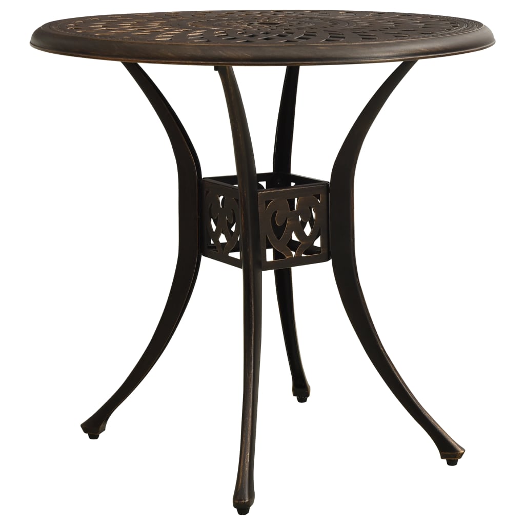 vidaXL Bistro Set | Bronze | Cast Aluminium | Standard | Decorative Inlays