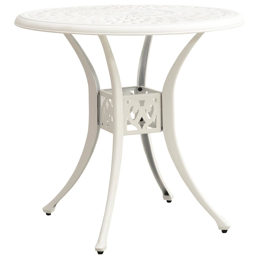 vidaXL 5 Piece Bistro Set Cast Aluminium White