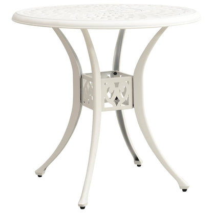 vidaXL 5 Piece Bistro Set Cast Aluminium White
