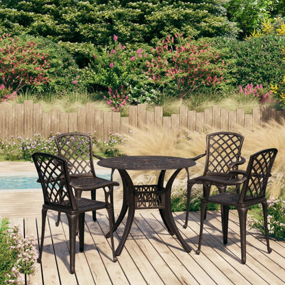 vidaXL Bistro Set | Bronze | Cast aluminium | Medium | Durable | Bistro Set