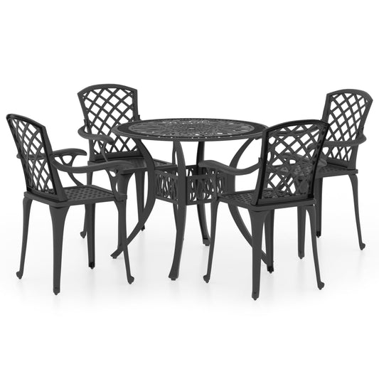 vidaXL Bistro Set | Black | Cast Aluminium | Standard | Durable | Bistro Set