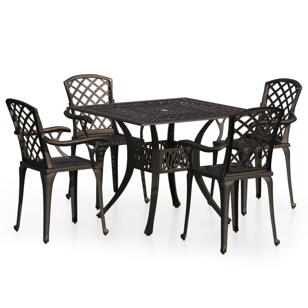vidaXL Bistro Set | Bronze | Cast Aluminium | Standard | Durable | Bistro Set