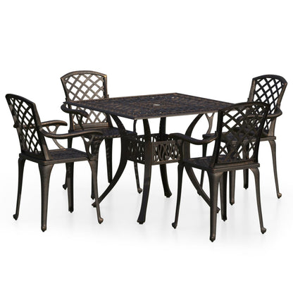 vidaXL Bistro Set | Bronze | Cast Aluminium | Standard | Durable | Bistro Set