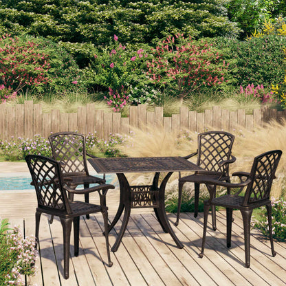 vidaXL Bistro Set | Bronze | Cast Aluminium | Standard | Durable | Bistro Set