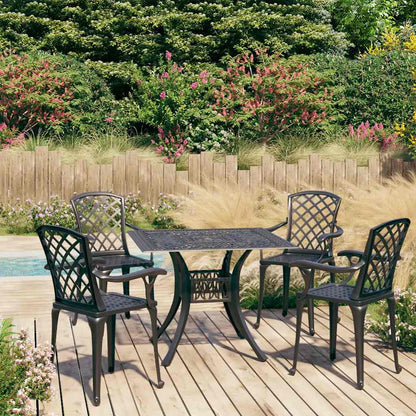 vidaXL Bistro Set | Black | Cast aluminium |  Durable | Bistro Set | Round