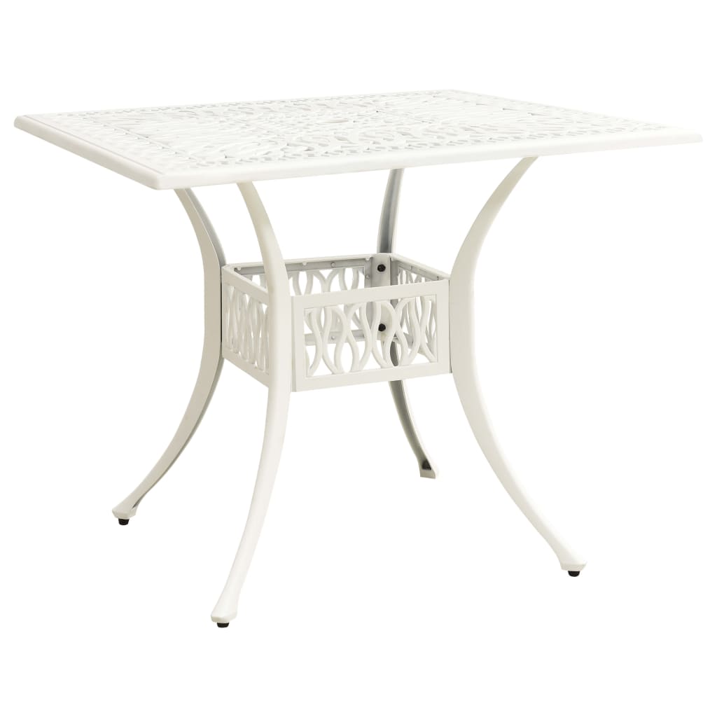 vidaXL Bistro Set | White | Cast aluminium | 5 Piece Set | Durable | Bistro Set