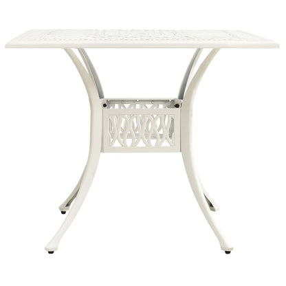 vidaXL Bistro Set | White | Cast aluminium | 5 Piece Set | Durable | Bistro Set
