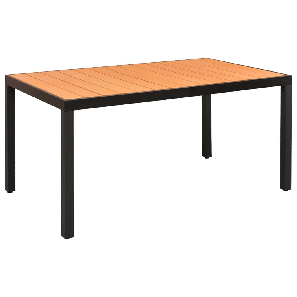 vidaXL Dining Set | Black | Powder-coated aluminium, Textilene, WPC | Medium