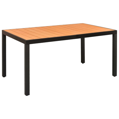 vidaXL Dining Set | Black | Powder-coated aluminium, Textilene, WPC | Medium