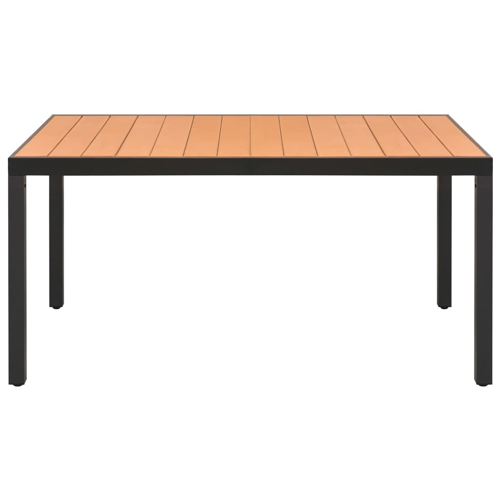 vidaXL Dining Set | Black | Powder-coated aluminium, Textilene, WPC | Medium