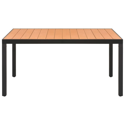 vidaXL Dining Set | Black | Powder-coated aluminium, Textilene, WPC | Medium