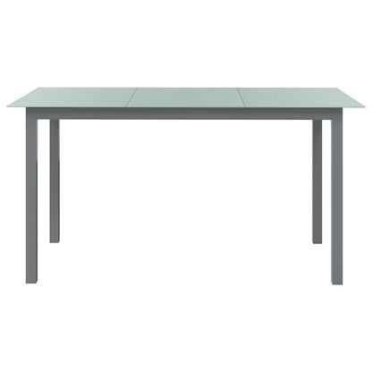 vidaXL Dining Set | Silver and Black | Powder-coated aluminium, textilene, glass