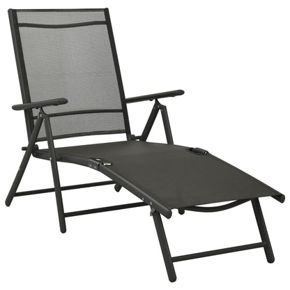 vidaXL Garden Lounge Set | Black and Anthracite | Aluminium, Textilene | Medium