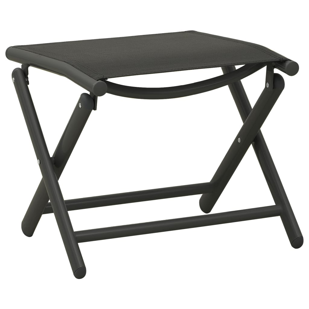 vidaXL Garden Lounge Set | Black and Anthracite | Aluminium, Textilene | Medium