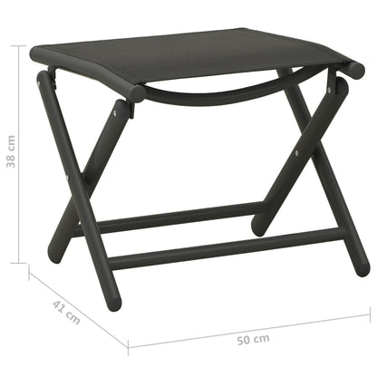 vidaXL Garden Lounge Set | Black and Anthracite | Aluminium, Textilene | Medium