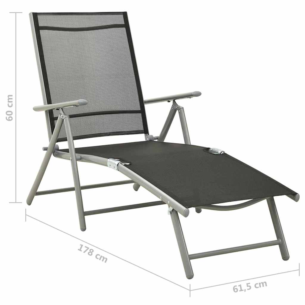 vidaXL 10 Piece Garden Dining Set Black and Silver