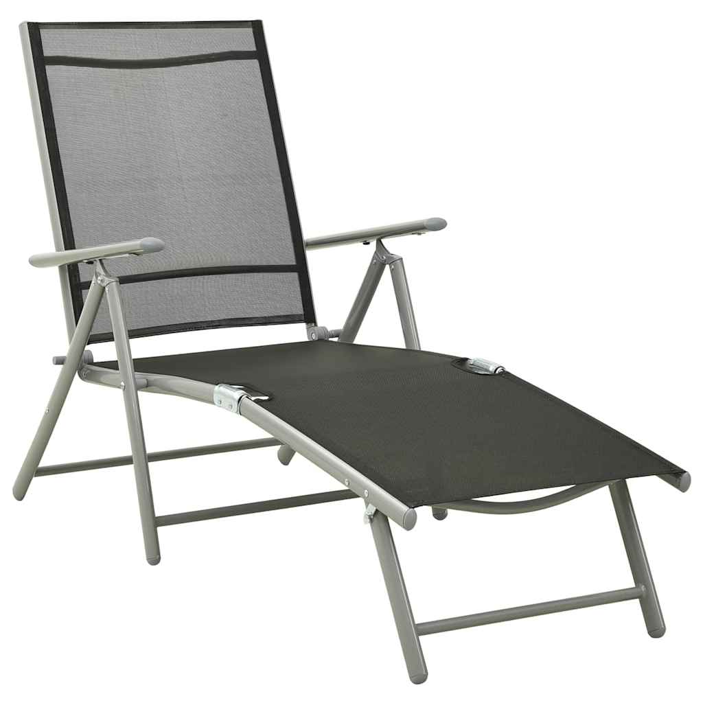 vidaXL 10 Piece Garden Dining Set Black and Silver