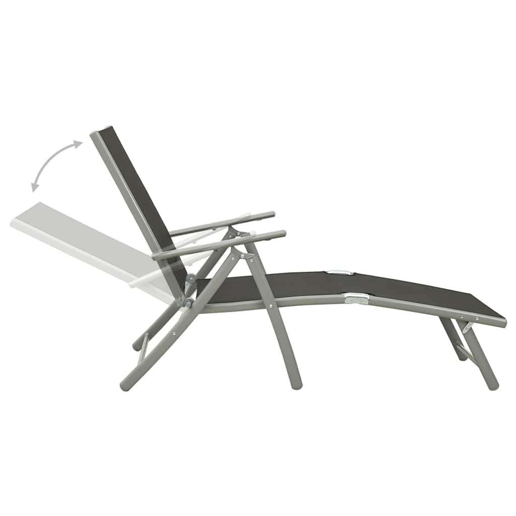 vidaXL 10 Piece Garden Dining Set Black and Silver