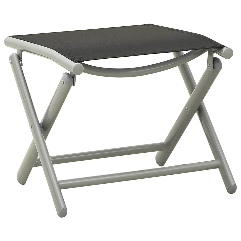 vidaXL 10 Piece Garden Dining Set Black and Silver