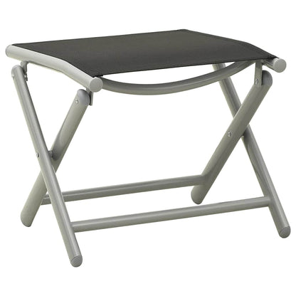 vidaXL 10 Piece Garden Dining Set Black and Silver