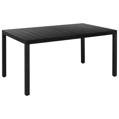 vidaXL Dining Set | Black | Powder-coated aluminium, Textilene, WPC | Standard