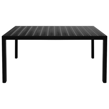 vidaXL Dining Set | Black | Powder-coated aluminium, Textilene, WPC | Standard