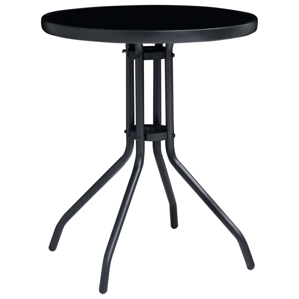 vidaXL Bistro Set | Black and Anthracite | Aluminium | Small