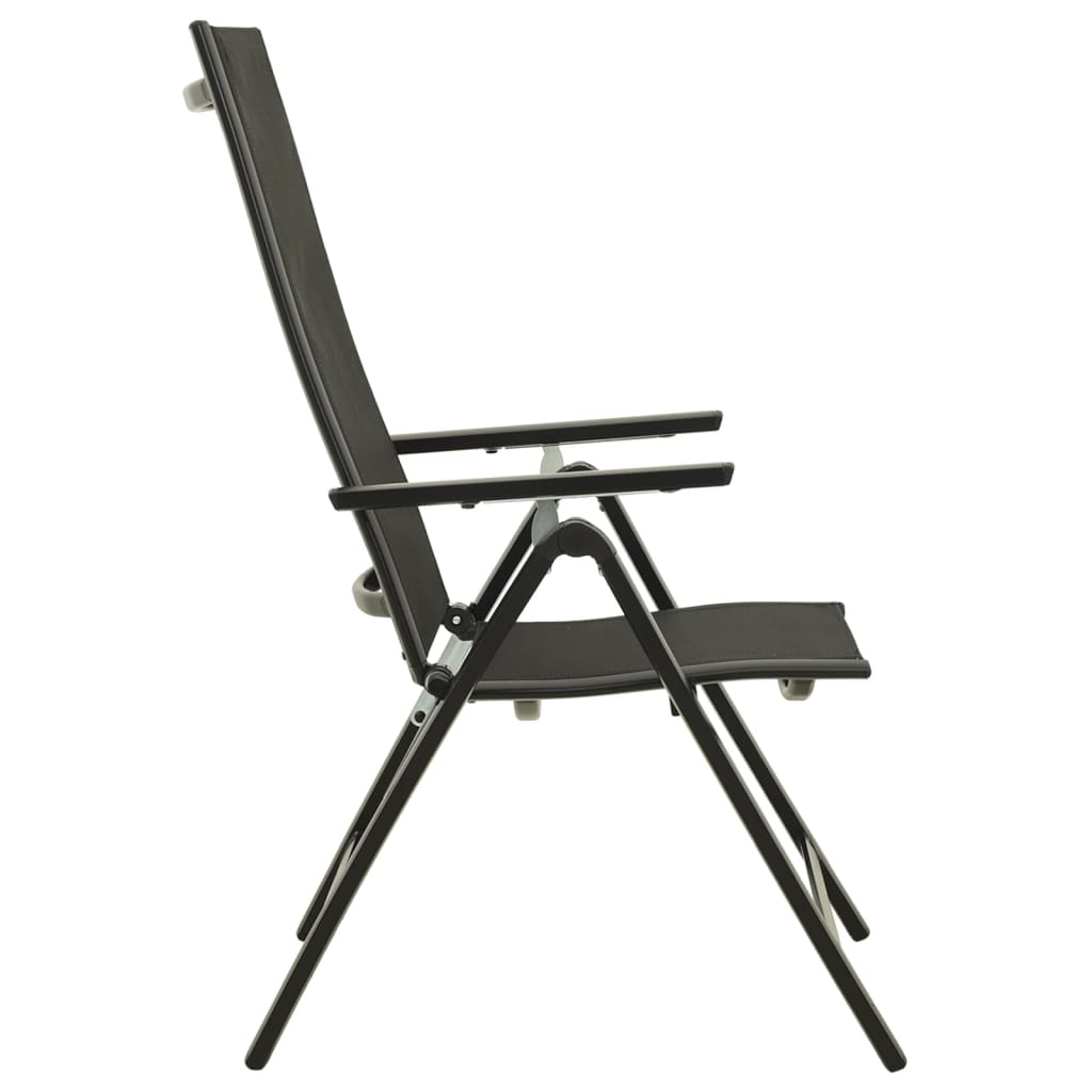 vidaXL Bistro Set | Black and Anthracite | Aluminium | Small