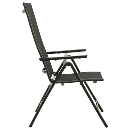 vidaXL Bistro Set | Black and Anthracite | Aluminium | Small