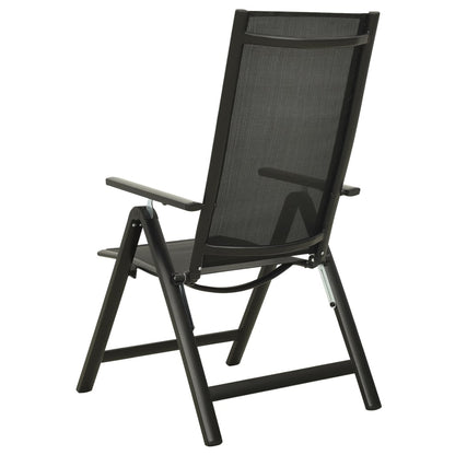 vidaXL Bistro Set | Black and Anthracite | Aluminium | Small
