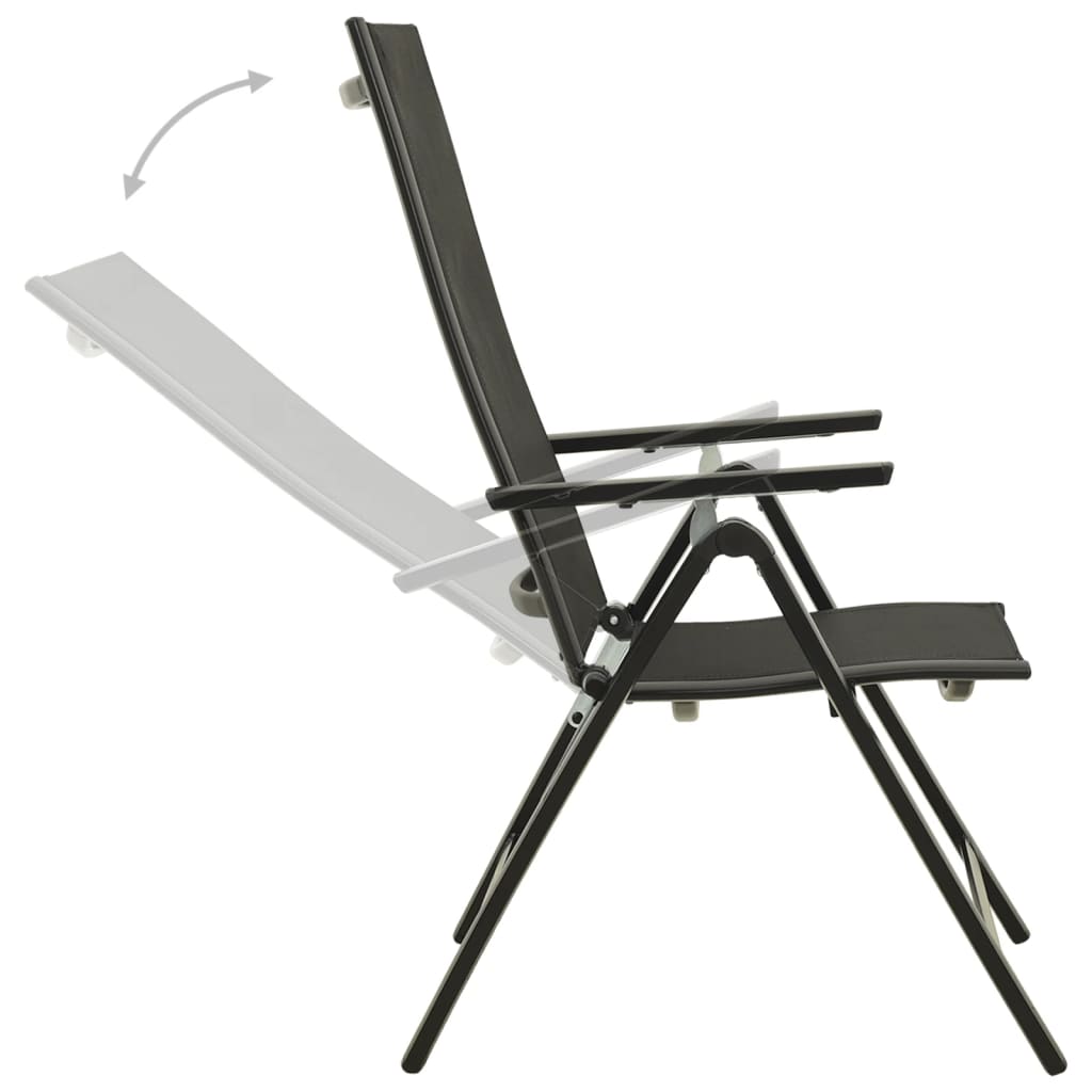 vidaXL Bistro Set | Black and Anthracite | Aluminium | Small