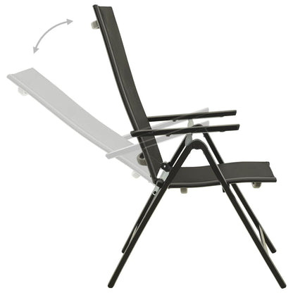vidaXL Bistro Set | Black and Anthracite | Aluminium | Small