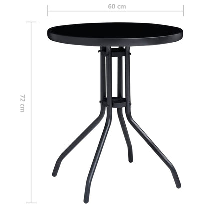 vidaXL Bistro Set | Black and Anthracite | Aluminium | Small