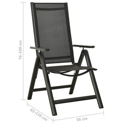vidaXL Bistro Set | Black and Anthracite | Aluminium | Small