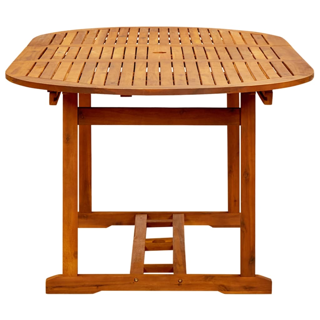 vidaXL Dining Set | Black | Solid Acacia wood, PE rattan, Powder-coated steel