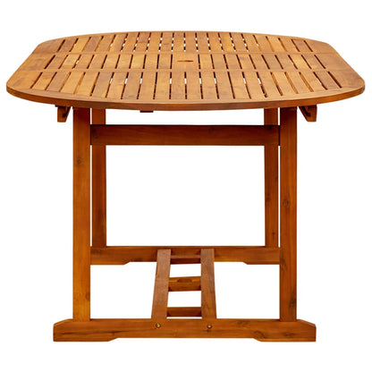 vidaXL Dining Set | Black | Solid Acacia wood, PE rattan, Powder-coated steel