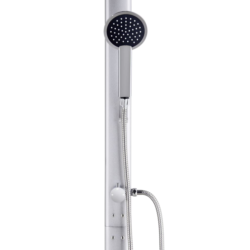 vidaXL Garden Shower with Brown Base 220 cm Aluminium