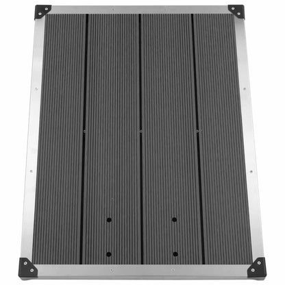 vidaXL Garden Shower with Grey Base 220 cm Stainless Steel