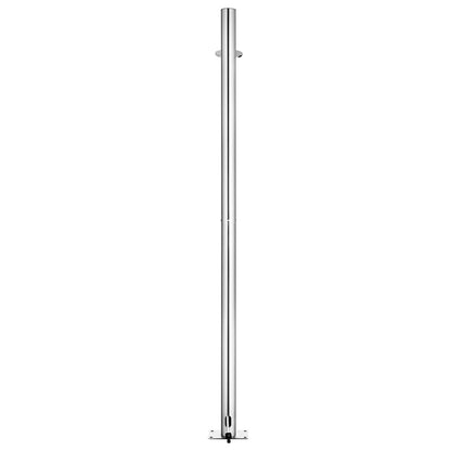 vidaXL Garden Shower with Grey Base 220 cm Stainless Steel