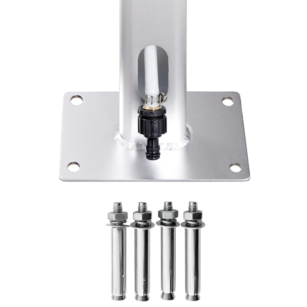vidaXL Garden Shower with Grey Base 220 cm Aluminium