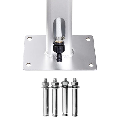 vidaXL Garden Shower with Grey Base 220 cm Aluminium
