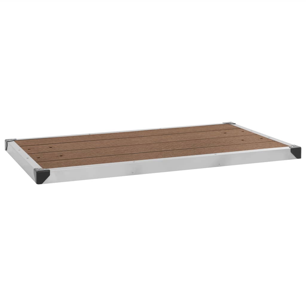 vidaXL Garden Shower with Brown Base 230 cm Stainless Steel