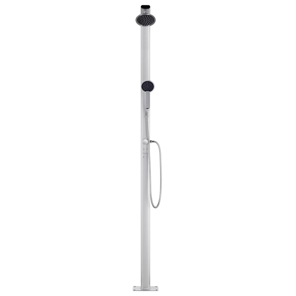 vidaXL Garden Shower with Brown Base 220 cm Aluminium
