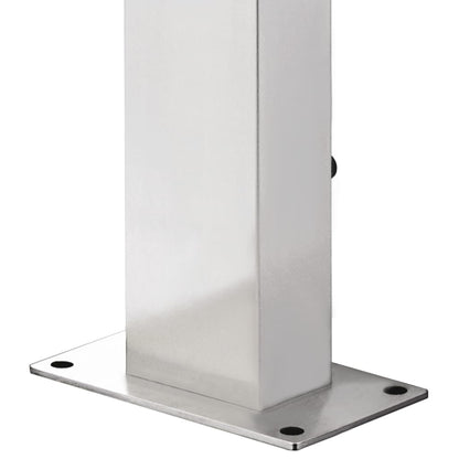 vidaXL Garden Shower with Grey Base 225 cm Stainless Steel