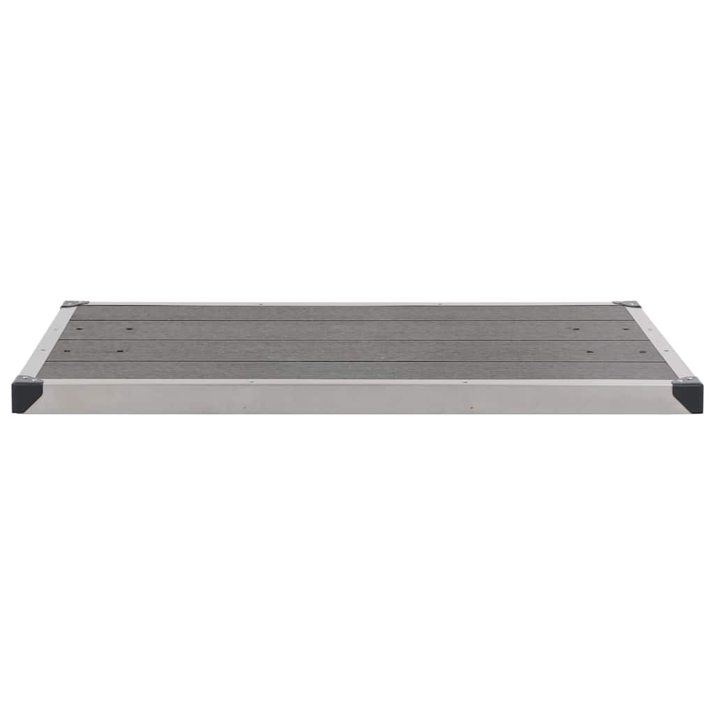 vidaXL Garden Shower with Grey Base 220 cm Stainless Steel