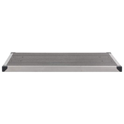 vidaXL Garden Shower with Grey Base 220 cm Stainless Steel
