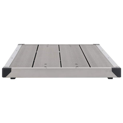vidaXL Garden Shower with Grey Base 220 cm Stainless Steel