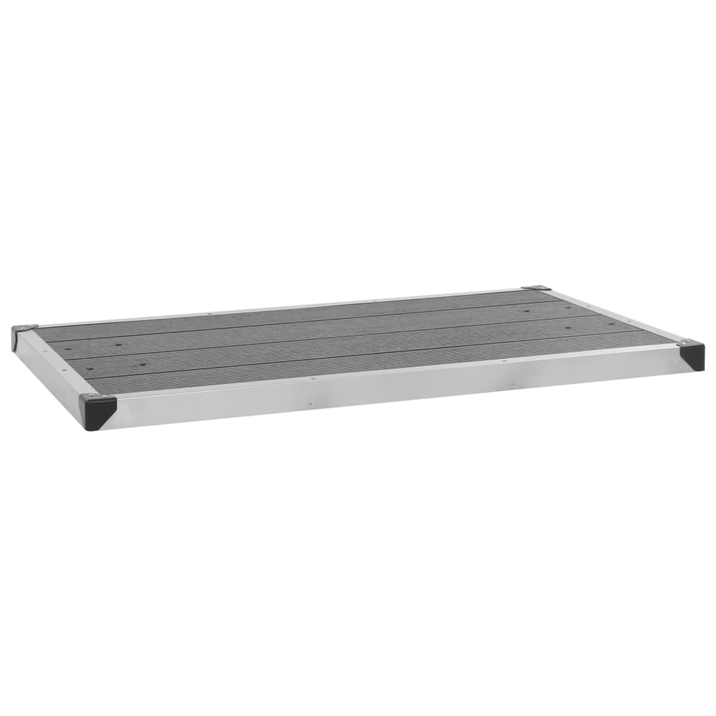 vidaXL Garden Shower with Grey Base 230 cm Stainless Steel